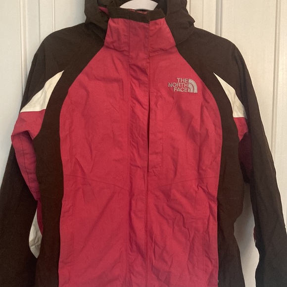 The North Face Hyvent Hooded Jacket Women’s Sz S/P Pink and Brown - Picture 2 of 13